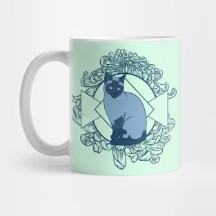 Geometric Siamese Cat Mug